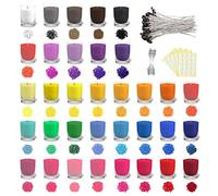 Lzshop-EU Tinte de Vela de 34 Colores, Copos de Tinte de Cera de Soja para Hacer Velas, Tinte de Cera de Color para Velas de Bricolaje, 5 g Cada Paquete (34 * 5g)