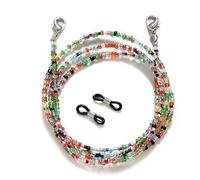 LZTDSBX Cadena for Gafas 3 uds, Cadenas for Gafas con Cuentas, cordón for la Cara for Mujer, Cadena Antideslizante for el Cuello for Gafas de Sol(White)