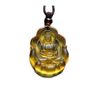 LZTDSBX Collar Espiritual, 1 Colgante de Buda Medicina/Amitābha/Tathagata/Avalokitesvara de Las Mil Manos/Bodhisattva, Estatua, Collar, Amuleto, Cristal Bendito(Amitabha)