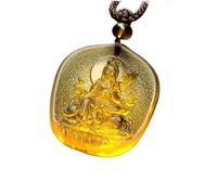 LZTDSBX Collar Espiritual, 1 Colgante de Buda Medicina/Amitābha/Tathagata/Avalokitesvara de Las Mil Manos/Bodhisattva, Estatua, Collar, Amuleto, Cristal Bendito(Samantabhadra Bodhisattva)