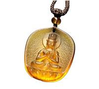 LZTDSBX Collar Espiritual, 1 Colgante de Buda Medicina/Amitābha/Tathagata/Avalokitesvara de Las Mil Manos/Bodhisattva, Estatua, Collar, Amuleto, Cristal Bendito(Da Ri Tathagata)