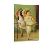 LZTEN Fernando Prints Botero - Póster de bailarines en el bar, lienzo decorativo para pared, pinturas al óleo enmarcadas, 30,5 x 45,7 cm