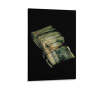 LZTEN Impresión de dinero de gángster, póster de dinero de la mafia, rollo de dinero, rollo de dinero, póster de impresión artística de dinero sucio, lienzo de arte de cueva de hombre