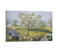 LZTEN Póster artístico de estudio fotográfico de la abuela con diseño de Moisés, lienzo para pared, pinturas al óleo enmarcadas, 30,5 x 45,7 cm