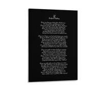 LZTEN Póster de Rudyard Kipling If con poema moderno motivacional para pared, lienzo retro en blanco y negro, citas inspiradoras, póster vertical para dormitorio