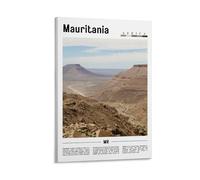 LZTEN Póster de viaje de ciudades africanas, impresiones de Mauritania, lienzo, pinturas al óleo, 30 x 45 cm