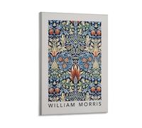 LZTEN William Morris - Póster de exposición con impresión 41, diseño floral vintage Art Nouveau, textil moderno, marco de flores botánicas, 40 x 60 cm