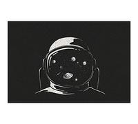 LZTENRETO Felpudo Universo temático Luna Piloto Astronauta Creativo Felpudo al Aire Libre Interior Estera de Bienvenida Antideslizante Entrada Estera para Entrada Dormitorio (40x60cm Black-9)