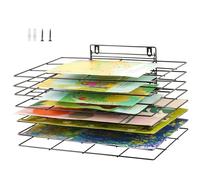 Lzttyee Estante de Secado de Arte para Aula, Estante de Secado de Pintura pequeño, Estante de Almacenamiento de Arte de Pared con 8 estantes extraíbles para aulas y Estudios de Arte (8 estantes)