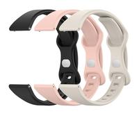 Lzwldan Paquete de 3 correas delgadas de silicona para reloj, 18 mm, 19 mm, 20 mm, 22 mm, correa deportiva suave de repuesto para mujeres y hombres