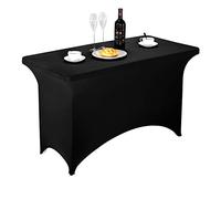 LZY Mantel de Elastano Ajustable y elástico para Mesa Plegable de 6 pies, 4 pies o 8 pies, Mantel Rectangular de cóctel, Fiestas o Banquetes