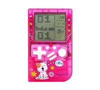 LZYCH Consola de Juego de Ladrillo para niños Cuerpo Transparente 23 Juegos de Bloques Retro Dificultad/Velocidad Ajustable Niños/Estudiantes Cumpleaños Juguetes (Rosa)