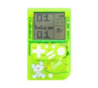 LZYCH Consola de Juego de Ladrillo para niños Cuerpo Transparente 23 Juegos de Bloques Retro Dificultad/Velocidad Ajustable Niños/Estudiantes Cumpleaños Juguetes (Verde)