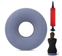 LZYDKH Donut Hemorroides, Cojín Circular Inflable con Bomba Flotador Hemorroides Cojín Inflable Almohada Ortopédica para Coxis Almorranas Dolor en la Rabadilla Coche Oficina (Gris)