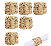 LZYKJGS 6 Piezas Servilletero en Aro, Hebillas Servilletas, Servilleteros Hechos a Mano, Anillos de Servilletas Naturales, Servilleteros Anillos, para Decoración Mesas, Bodas, Fiestas