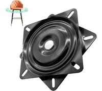 LZYKJGS Placa Giratoria Cuadrada, 190 * 190 * 28 mm, Rodamiento Placa Giratoria, Universal Placa Giratoria Cojinete, Rotatoria de 360°, para Taburetes, Mesas, Estanterías (7,5 Inch)