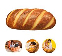 LZYMSZ Almohada de Baguette de pan de Simulación 3D, Cojín Lumbar de Felpa para la Parte Posterior, Cojín de pan de Mantequilla 3D Suave para sofá/Dormitorio del Hogar Oficina(23.6, mantequilla)