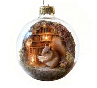 LZYWOD Bolas de decoración para árbol de Navidad, serie de animales, 3D, D5P8, para leer, adornos, amantes, bolas de Navidad