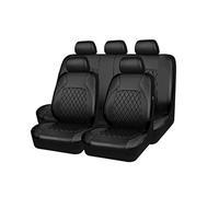 LZZDZSSL Cuero Funda Asiento Coche para Opel Corsa 2004-2009,Impermeable Completo Juegos Cubreasientos Coche Interior Accesorios,Black