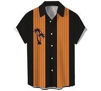 Lzzidou - Camisa hawaiana de manga corta para hombre, camisa de playa con botones, Medium