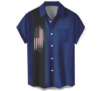 Lzzidou Camisas del 4 de julio para hombres Camisas patrióticas de la bandera estadounidense de EE. UU. Camisas del Día de los Caídos, XX-Large
