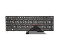 LZZSEOZ Teclado Ruso Estadounidense para portátil Lenovo, IBM, ThinkPad E570, E575, E570C, 01AX160, 01AX200(RU Without Mouse)