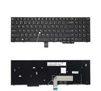 LZZSEOZ Teclado Ruso Estadounidense para portátil Lenovo, IBM, ThinkPad E570, E575, E570C, 01AX160, 01AX200(US with Holes)