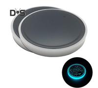 (M) 1 par de posavasos luminosos para coche, con sensor inteligente, recargables, 3 modos de iluminación,