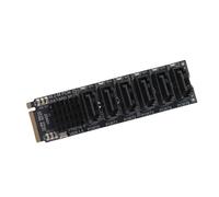 M.2 a SATA3.0, Tarjeta de Expansión, 6 Puertos Controlador SATa 3.0 Tarjeta de Expansión PCIe para Chip ASM1166, Tarjeta Adaptadora PCIE3.0 X2 16 Gbps, SATA3.0 6 Gbps X 5 Compatible con 6 Dispositivos