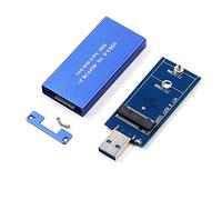 M.2 Key B NGFF SSD To High Speed USB 3.0 Storage Case Adapter Card Enclosure（Blue）
