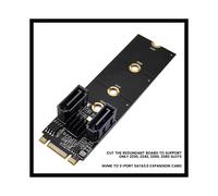 M.2 KEY-M NVME PCI-E To 2-Port Sata3.0 Expansion Card Adapter
