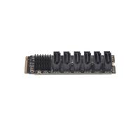 M.2 NVME PCI-E PCIE X4 X8 X16 a 6 Puertos 3.0 Tarjeta Adaptadora Riser ASM1166 Chasis Servidor PC Tarjeta de ExpansióN de Computadora