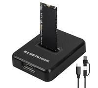 M.2 NVMe & SATA Docking Station, 10Gbps USB 3.2 Gen2 Adaptador para M-Key/B+M Key Dual Protocolo Externo NVMe & NGFF SSD Carcasa para SSD 2230/2242/2260/2280 SSD