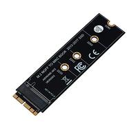 M.2 NVME SSD Convertir Tarjeta Adaptador para MacBook Air Pro Retina (año 2013-2017), NVME/AHCI SSD Kit actualizado para A1465 A1466 A1398 A1502 (Adaptador Negro)