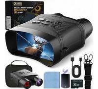 M. A. C.® - Binuoculares de visión nocturna, gafas de visión nocturna 4K para adultos, niveles 7IR y zoom digital 5X, viene con batería recargable de 5000 mAh, pantalla HD de 3 pulgadas y tarjeta de