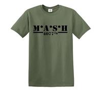 M*A*S*H 4077TH - Camiseta para hombre MASH TV Series US, Camiseta verde militar con estampado negro, XL