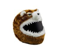 (M,Angry teddy)Motorcycle Helmet Hat Christmas Cap Gift Cover Motorbike Funny Heeds Crazy Case Crash For Outdoor Personalized Full Helmets