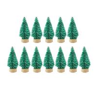 m- Árbol de Navidad de sisal, árbol de Navidad de sisal, árbol de sisal, 12 piezas, cedro de seda de sisal, decoración de árbol de Navidad pequeño, dorado, plateado, azul, etc