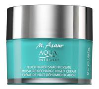 M. Asam AQUA INTENSE Hyaluronic Night Cream (50 ml): regeneración intensiva durante la noche y para un cutis fresco por la mañana, hidrata y mejora la barrera protectora de la piel, vegana