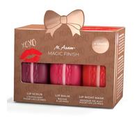 M. Asam Magic Finish Intensive Lip Care Set Kiss Edition (3 x 8,5 g) | Set de cuidado de labios con exfoliante, bálsamo y máscara, set de regalo de belleza con mini espátula