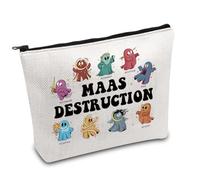 M-Ass Destruction Merch ACOTAR Ghost Inspire Merch SJM Book Fan Makeup Bag Funny Halloween Bookish Gift (M-Ass DEST UK)