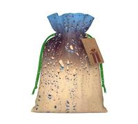 M - Bolsas de Navidad con diseño de gotas de lluvia en vidrio, bolsa de regalo para cumpleaños, bodas