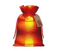 M - Bolsas de Navidad con estampado de amanecer rojo, bolsa de regalo para cumpleaños, bodas