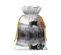 M - Bolsas de Navidad, diseño de tractor, agricultura, estampado tranquilo, regalo de regalo para cumpleaños, bodas