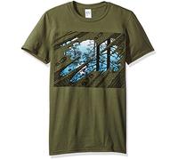 M.C. Escher Charco rastrea Camiseta Gráfica para Hombre X-Grande Verde Militar