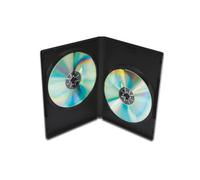 M-Cab 7000777 Funda para Discos ópticos Funda de DVD 2 Discos Negro - Fundas para Discos ópticos (Funda de DVD, 2 Discos, Negro, De plástico, 100 Pieza(s))