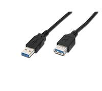 M-Cab 7001168 - Cable USB (3 m, USB A, USB A, 3.0 (3.1 Gen 1), Male Connector/Female Connector, Negro)