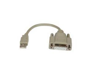 M-Cab 7200448 adaptador de cable USB A D-SUB 15 pin Gris - Adaptador para cable (USB A, D-SUB 15 pin, Male connector / Female connector, 0,2 m, Gris)