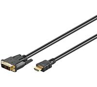 M-Cab HDMI/DVI-D Cable 2m Black Negro - Adaptadores de Cable de vídeo (2 m, HDMI