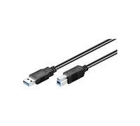 M-Cab USB A - USB B 3 m - Cable USB (3 m, USB A, USB B, 3.0 (3.1 Gen 1), Macho/Macho, Negro)